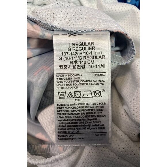 Gap Surf Kids Pixelated Ocean Life Swim Trunks Shorts Deep Cobalt Boys Size L - Picture 5 of 7